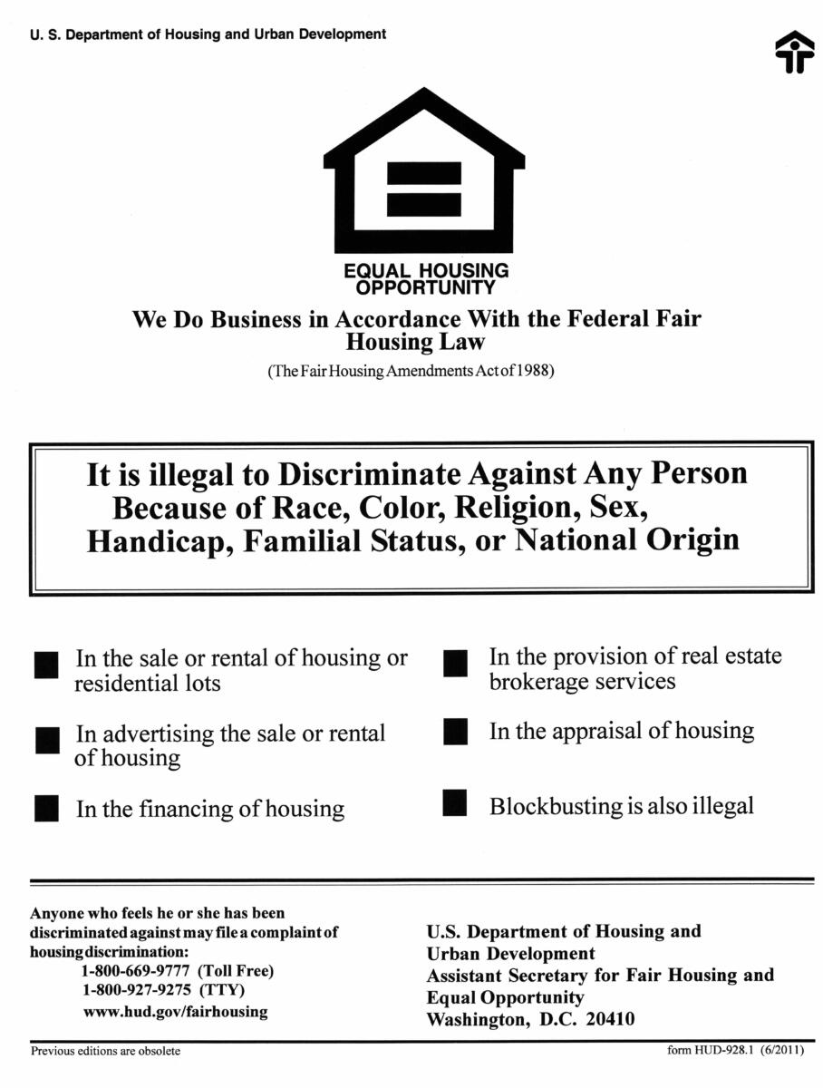 Fair Housing Act Disclosure by Myers Jackson 