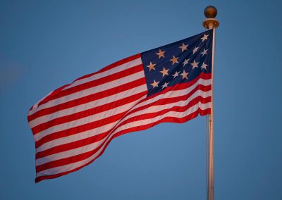 Historical American Flag over Marine Barracks Washington DC