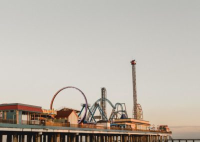 Galveston Island Historic Pleasure Pier; Bubba Gump Shrimp; Galveston Beach; Texas