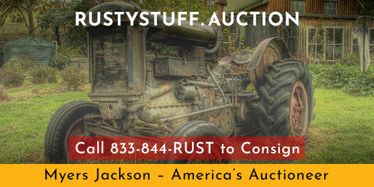 rusty stuff auction, tractors and farm equipment