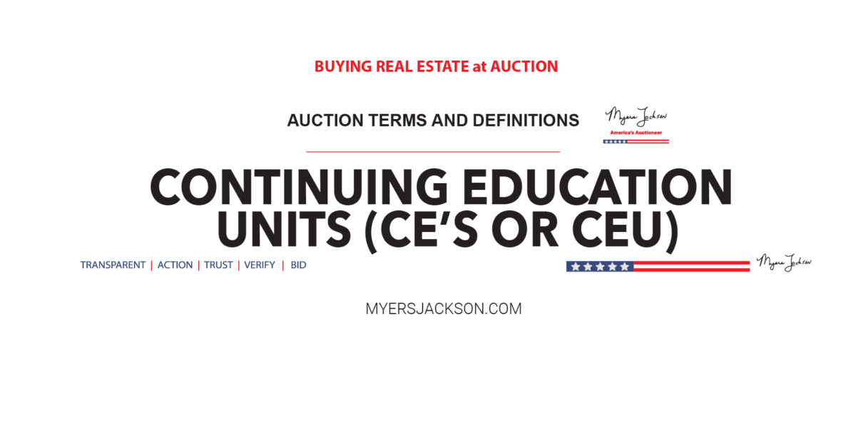 Continuing Education Units (CE’s or CEU)