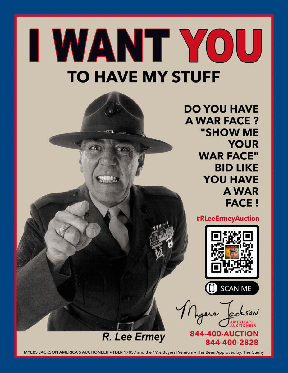R. Lee Ermey Advice, Tips, Quotes for Auction