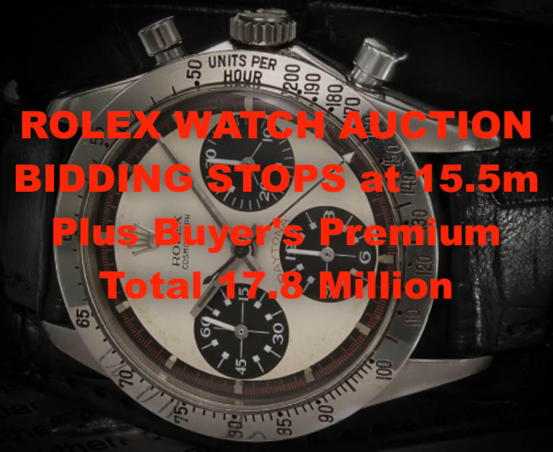 Rolex Watch Auction . Paul Newman Daytona