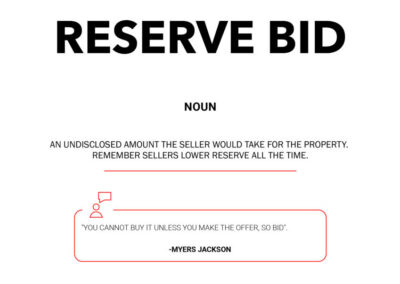 Reserve Bid Live Sales and Offers