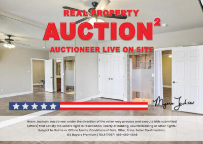 6305 Carnegie Ct Cleburne TX Golf Course Home for Sale at Auction with overlaid text Real Property Auction Auctioneer Live on Site