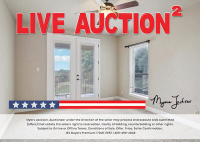 6305 Carnegie Ct Cleburne TX Golf Course Home for Sale at Auction with overlaid text Live Auction