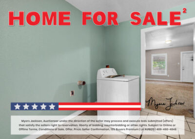 Laundry Room view Shreveport LA House for Sale at Auction with phrase Home for sale overlaid