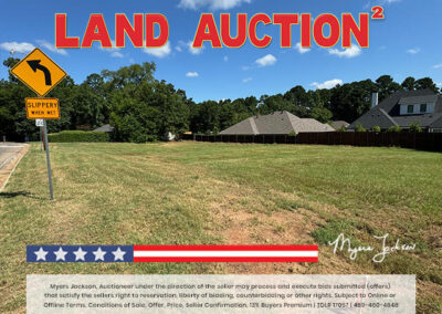 Street View of Land Auction in Longview Texas with phrase Land Auction overlaid