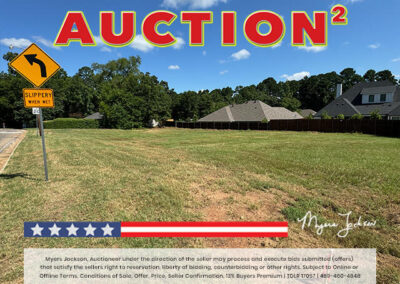 Street View of Land Auction in Longview Texas with phrase Auction overlaid