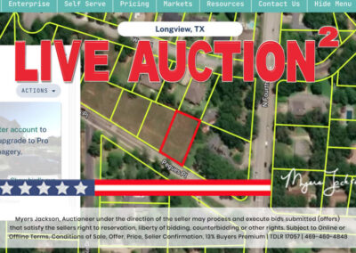 Aerial map view of 4 Land Tracts for Sale at Auction in Longview