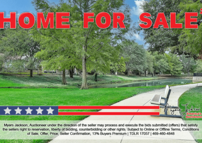 3400 Devonshire Ct Flower Mound TX Real Estate Auction overlaid text home for sale