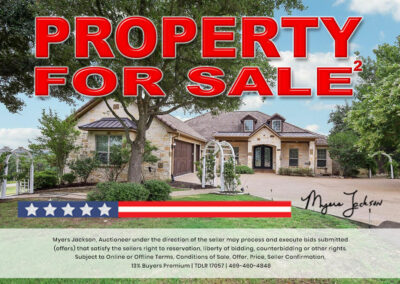 6305 Carnegie Ct Cleburne TX Golf Course Home for Sale at Auction with overlaid text Property for Sale