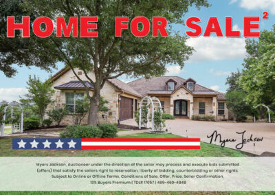 6305 Carnegie Ct Cleburne TX Golf Course Home for Sale at Auction with overlaid text Home for Sale