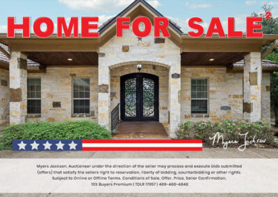 6305 Carnegie Ct Cleburne TX Golf Course Home for Sale at Auction with overlaid text Home for Sale