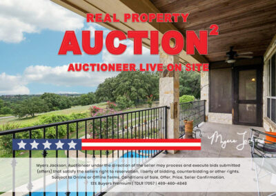 6305 Carnegie Ct Cleburne TX Golf Course Home for Sale at Auction with overlaid text Real Property Auction Auctioneer Live on Site