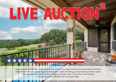 6305 Carnegie Ct Cleburne TX Golf Course Home for Sale at Auction with overlaid text Live Auction