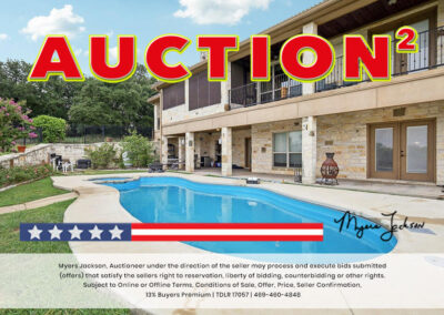 6305 Carnegie Ct Cleburne TX Golf Course Home for Sale at Auction with overlaid text Auction