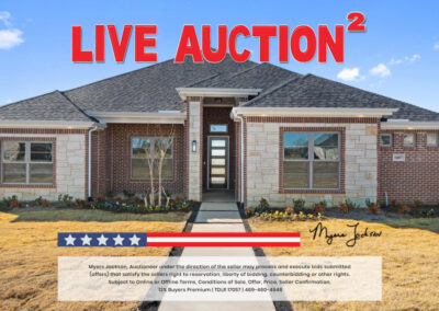 1607 Pebble Beach Ln Cedar Hill TX House for Sale at Auction Exterior view of Smart home in Cedar Hill for sale at auction with phrase Live Auction overlaid