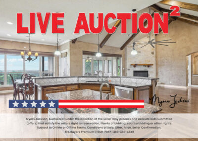 6305 Carnegie Ct Cleburne TX Golf Course Home for Sale at Auction with overlaid text Live Auction