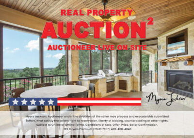 6305 Carnegie Ct Cleburne TX Golf Course Home for Sale at Auction with overlaid text Real Property Auction Auctioneer Live on Site