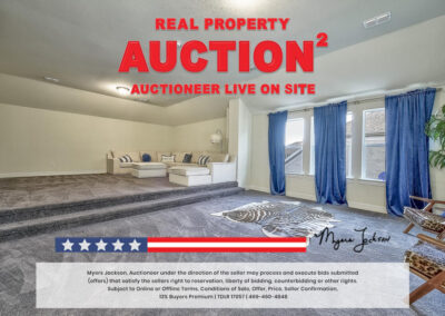 1324 Mary Horn Dr Aubrey TX House for Sale at Auction with phrase Real Property Auction Auctioneer on site overlaid