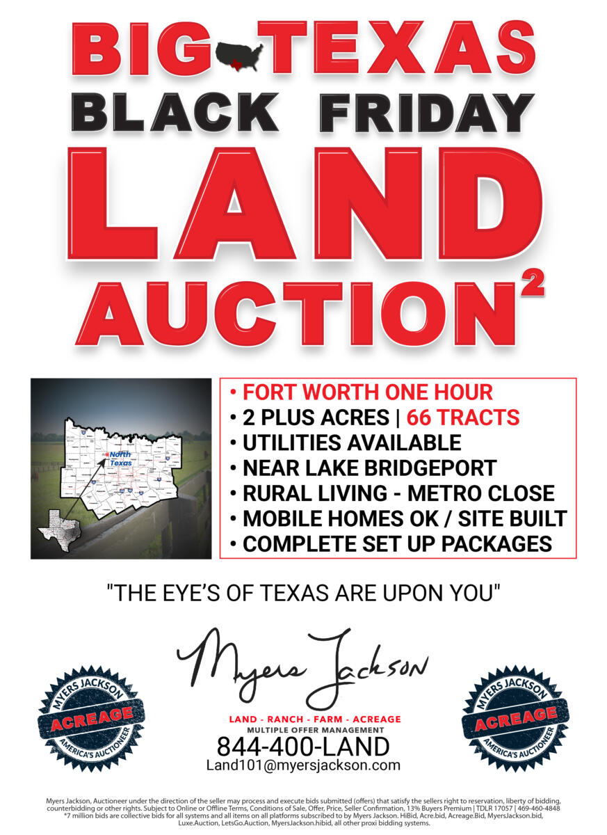 Big Texas Black Friday Land Auction<br />
