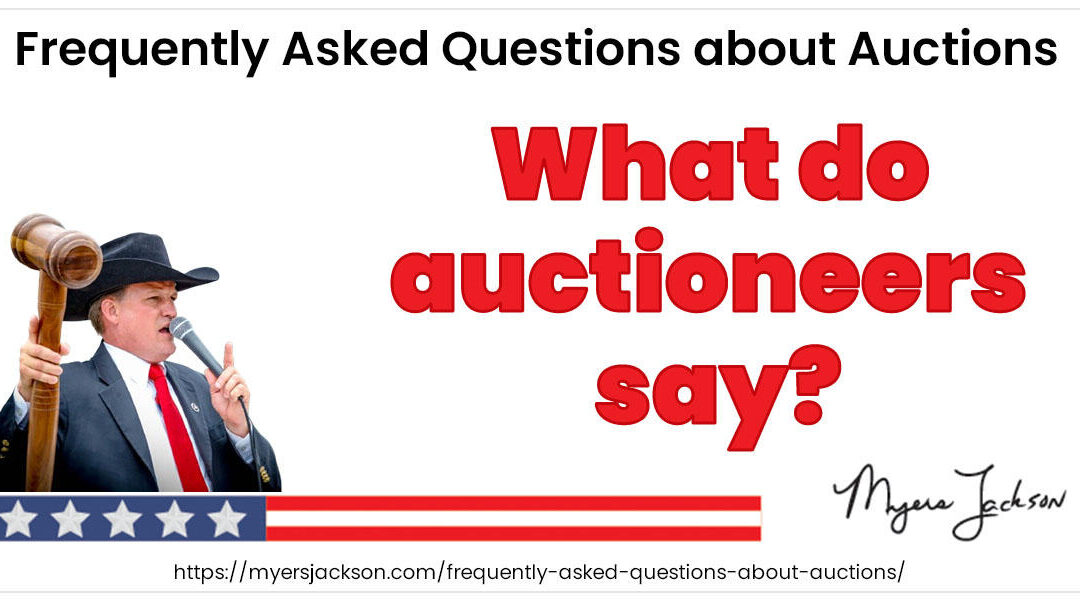 What do auctioneers say?