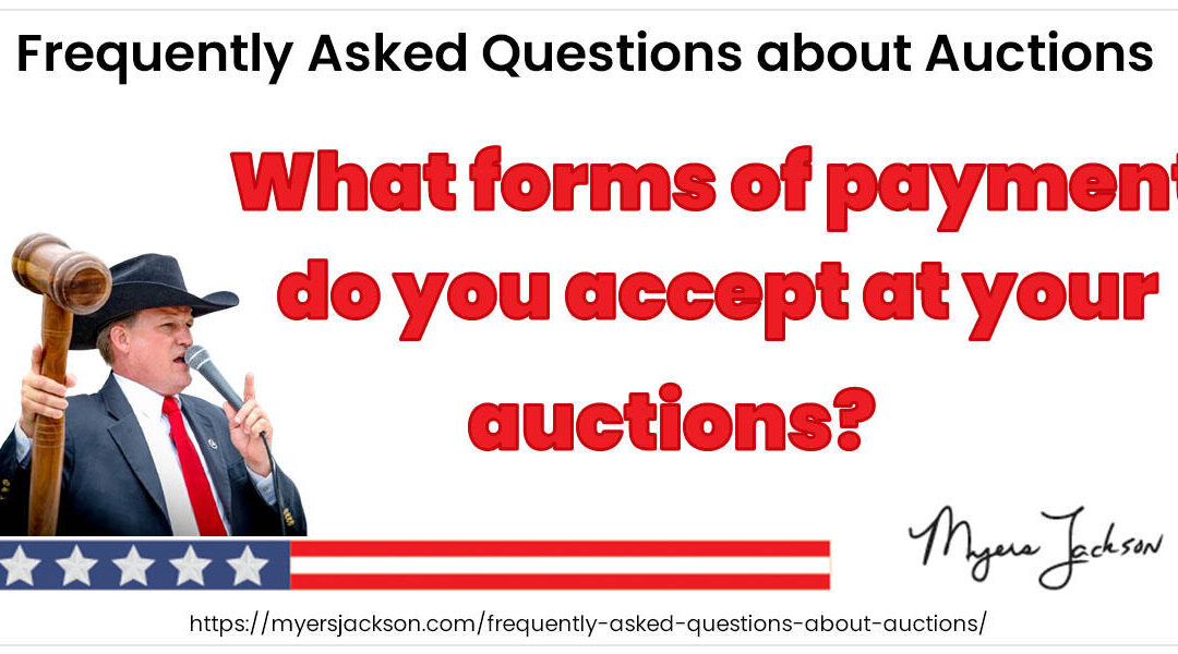 What forms of payment do you accept at your auctions?