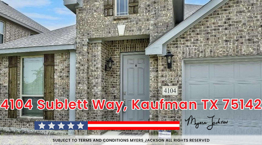 4104 Sublett Way, Kaufman TX 75142