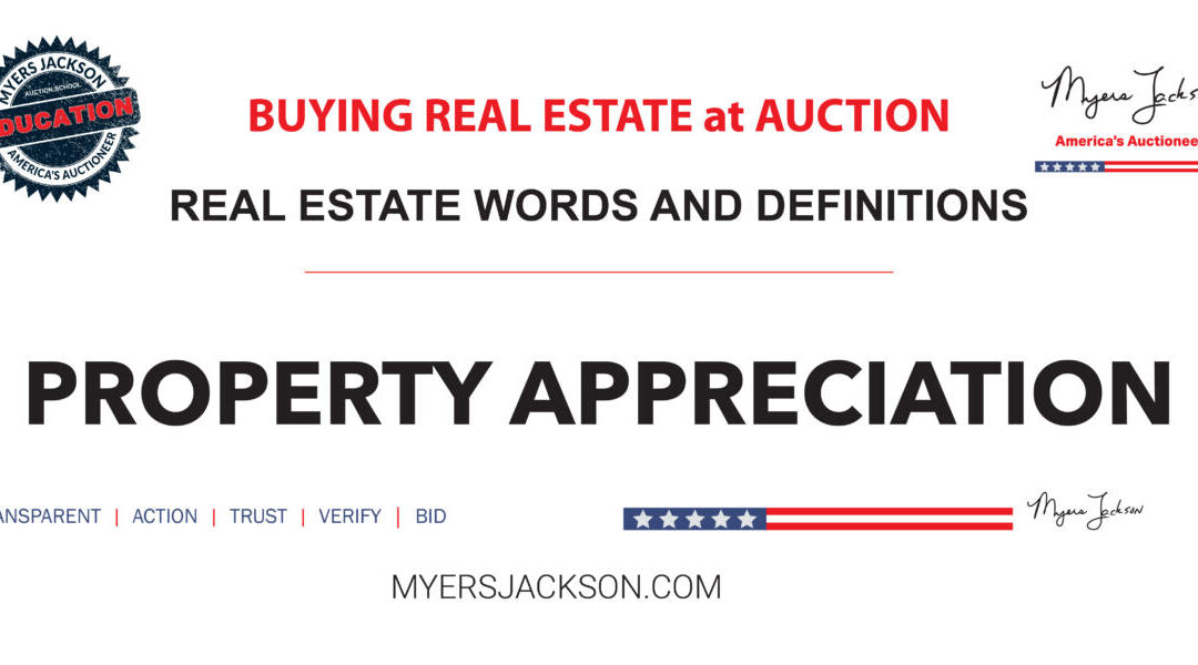 How does Property Appreciation build long-term wealth in real estate?