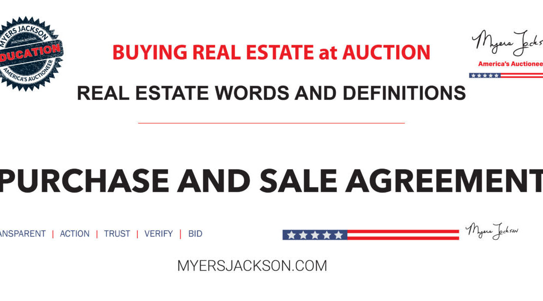 What key terms are included in a Purchase and Sale Agreement for a home?