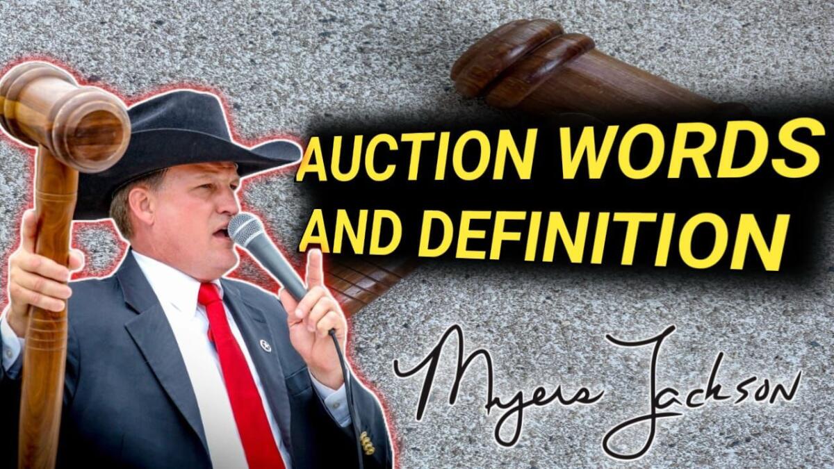 Auction words and definitions, what do they mean..?