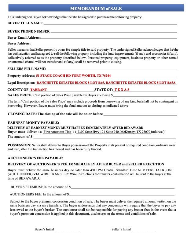 51 Stage Coach Rd., Fort Worth TX 76244