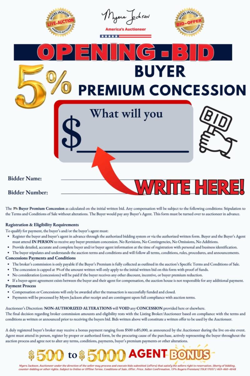 Code 5 – Buyer Premium Concession
