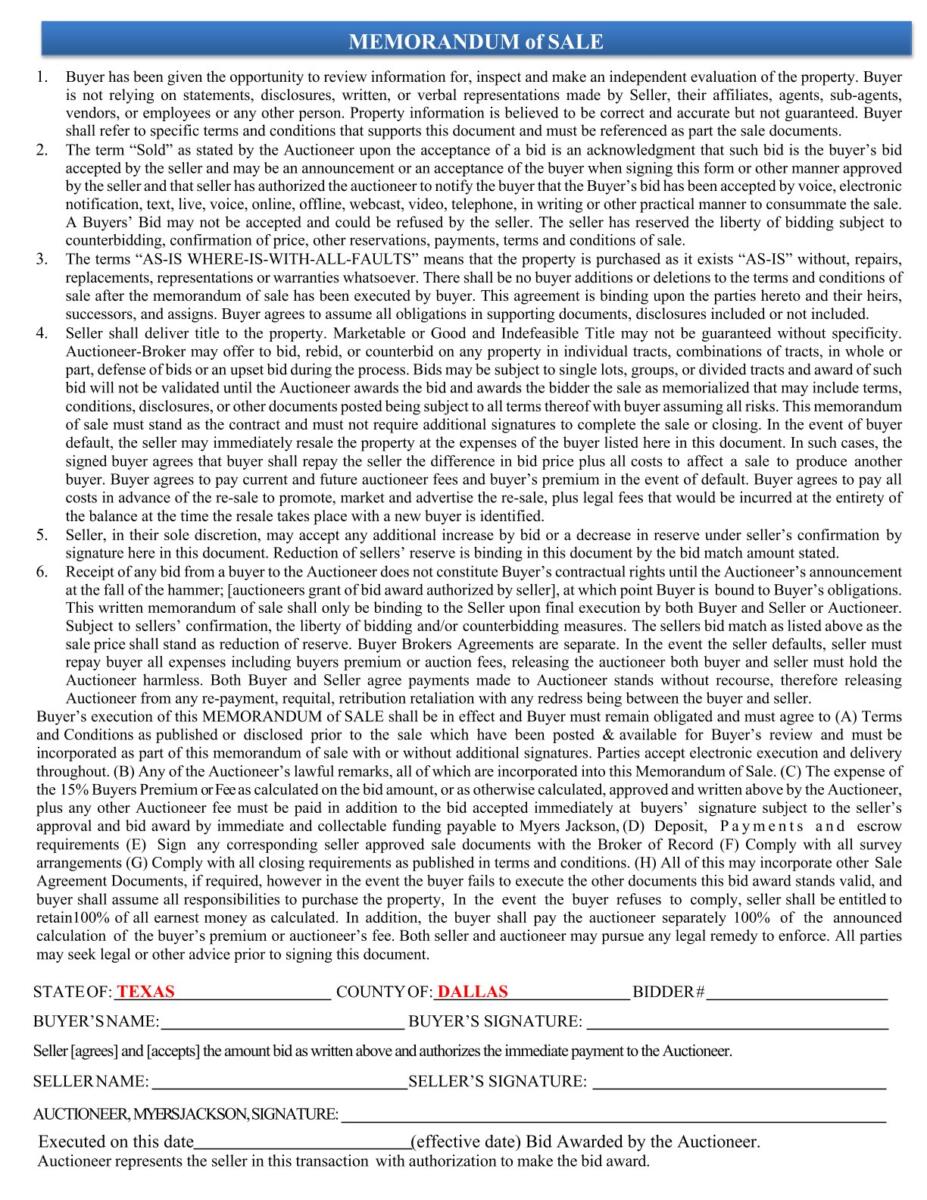 913 Rosewood Hill Drive Garland Texas 75040 ... MyersJackson.com | Real Estate Auction_