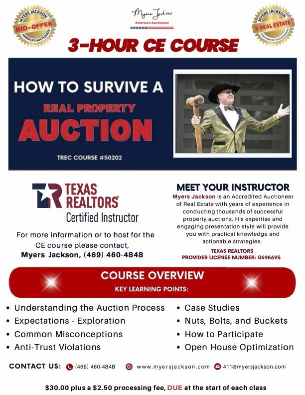 CE Course How to Survive a Real Property Auction