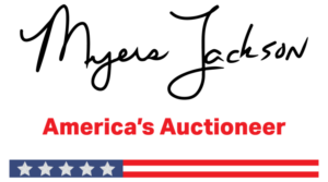 Myers Jackson Americas Auctioneer Flag Logo