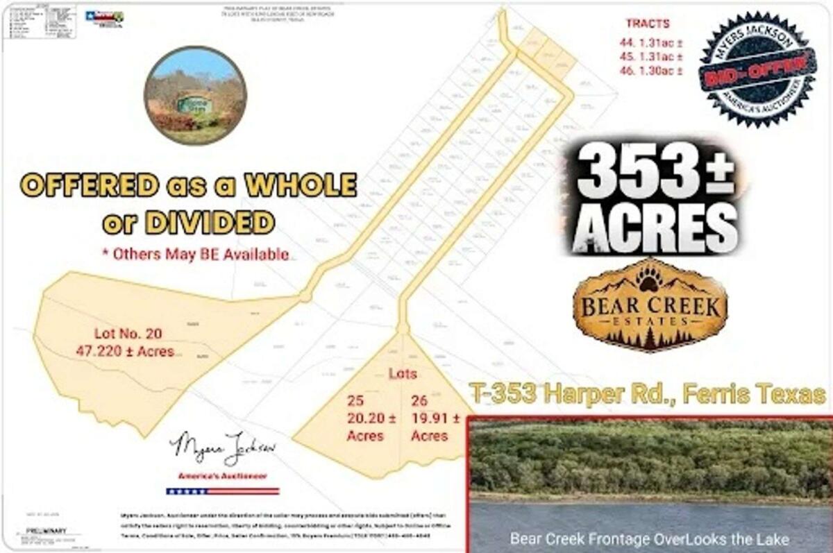 T-47220 Bear Creek Rd Ferris Texas 75125 Residential Land Auction