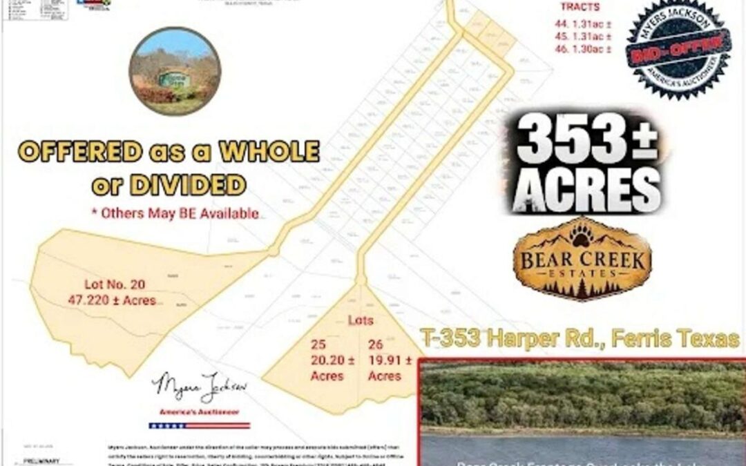T-353-25 Bear Creek Rd Ferris TX 75125 Residential Land Auction